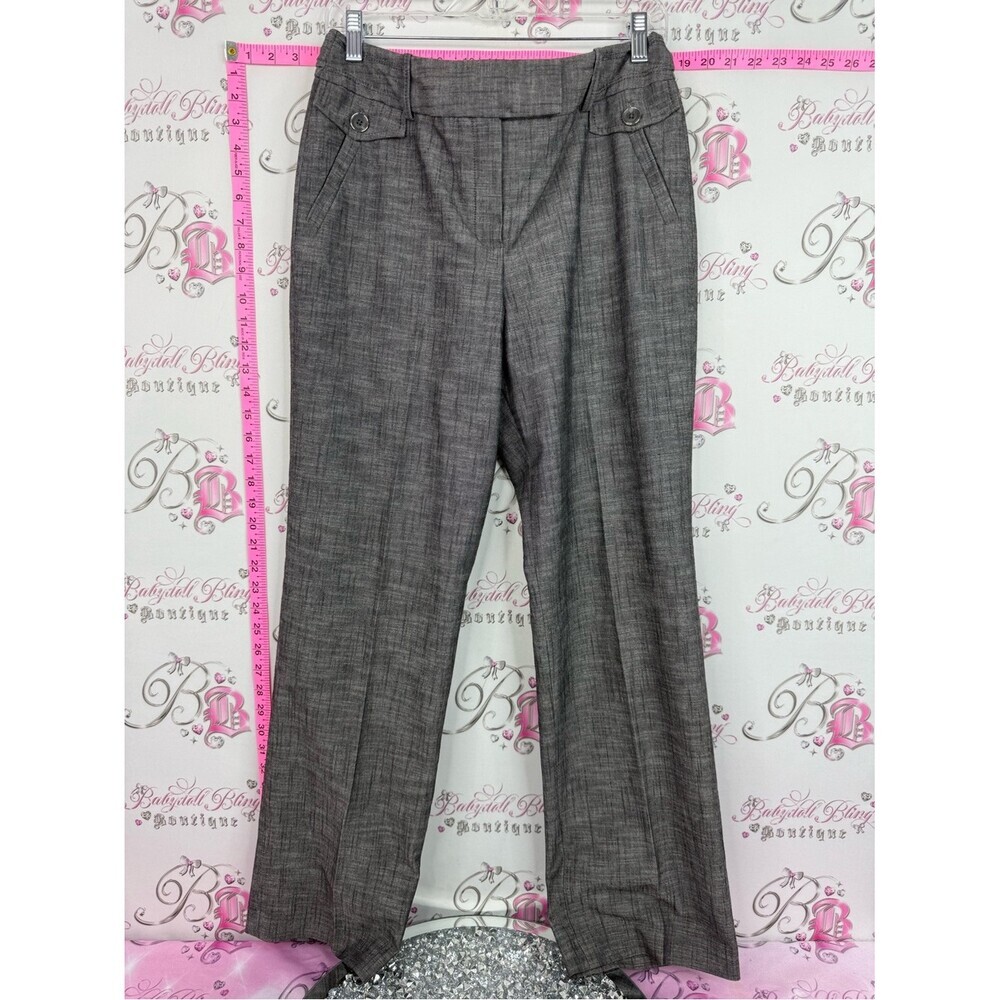 Larry Levine Gray Wide-Leg Dress Pants